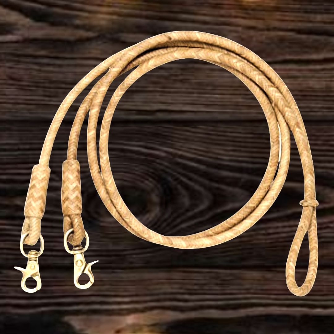 Durable Royal King Deluxe Rawhide Roping Reins from Horse's Hiney Tack Shack