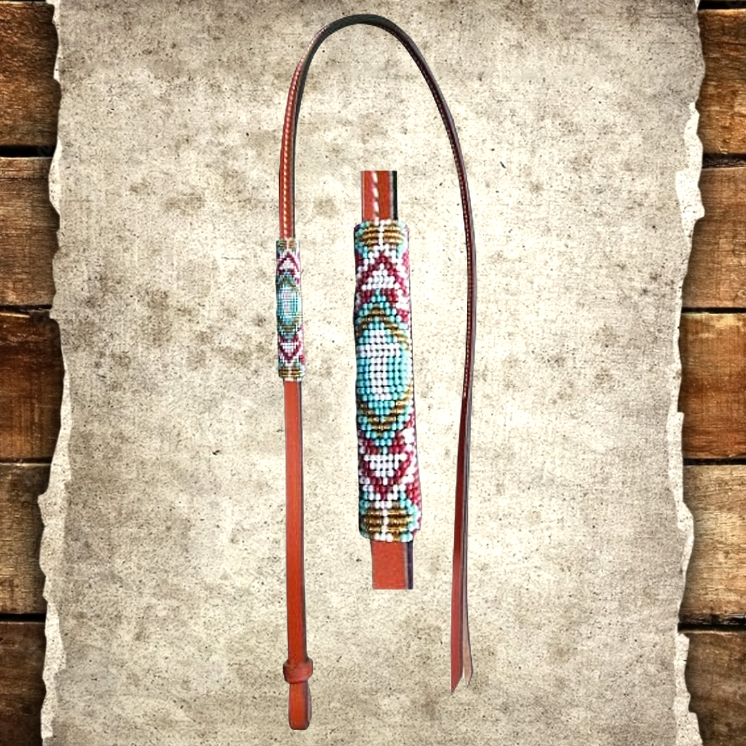Showman Over & Under Whip with Beaded Cross Designed