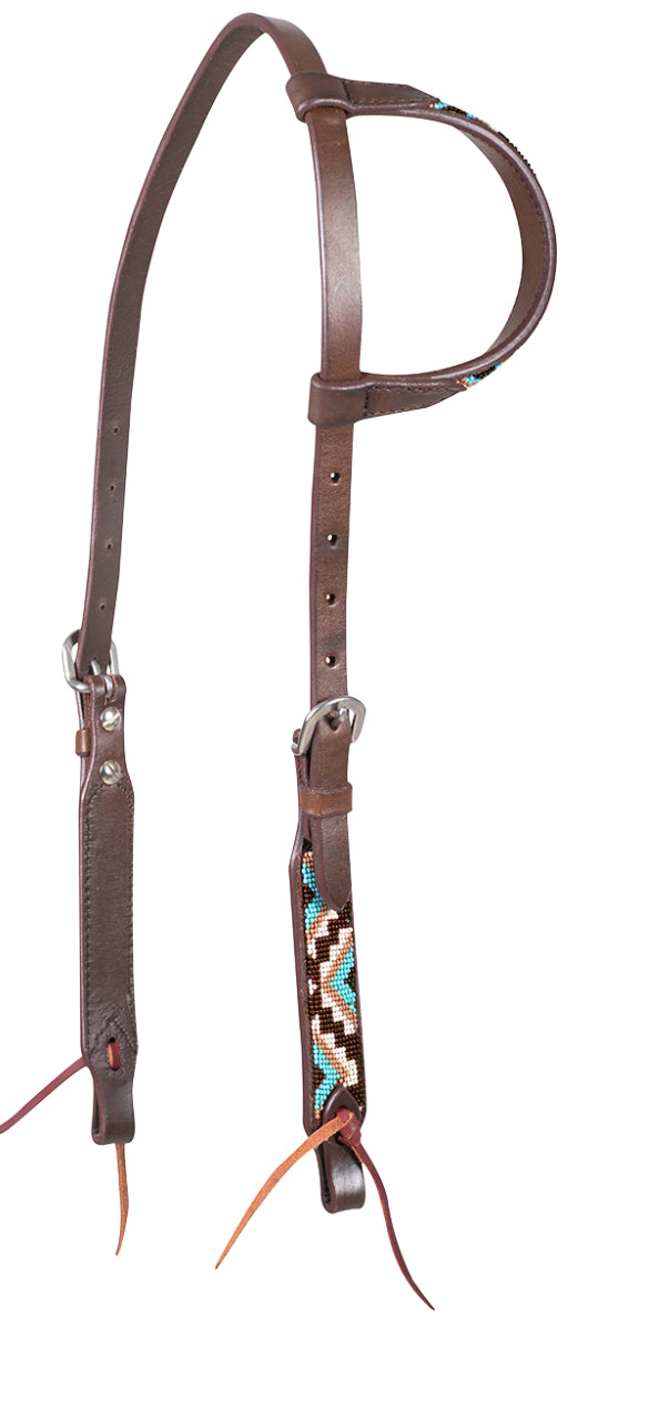 Beaded Triangle slip ear headstall