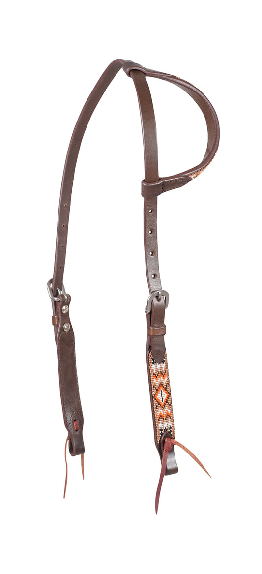 Beaded southwest slip ear headstall