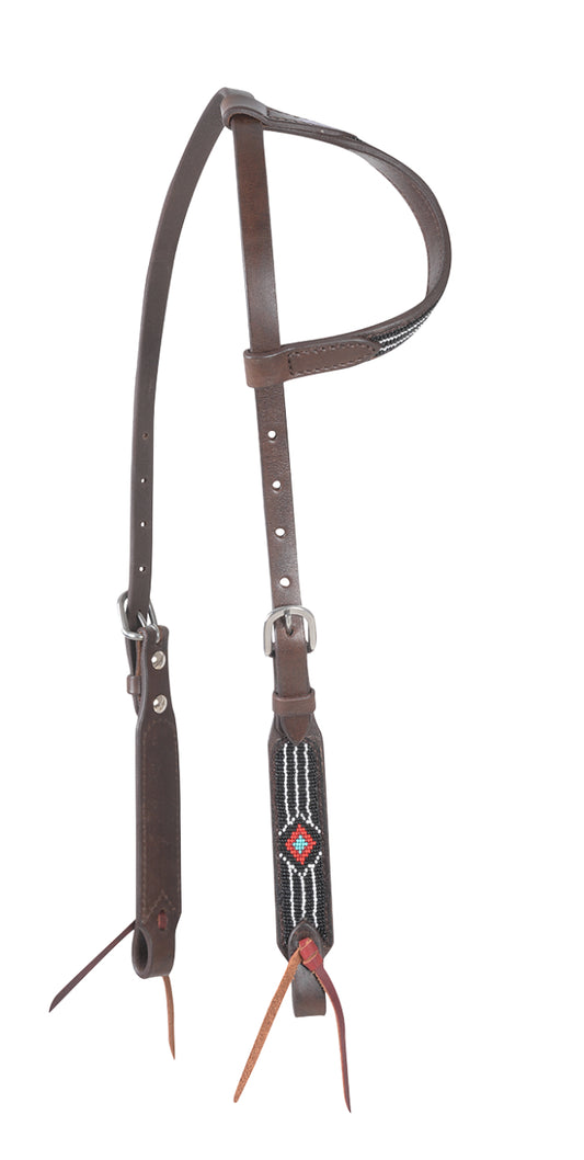 Beaded Arizona slip ear headstall