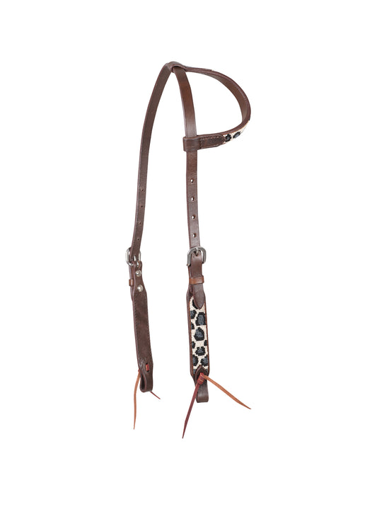 Beaded Leopard slip ear headstall