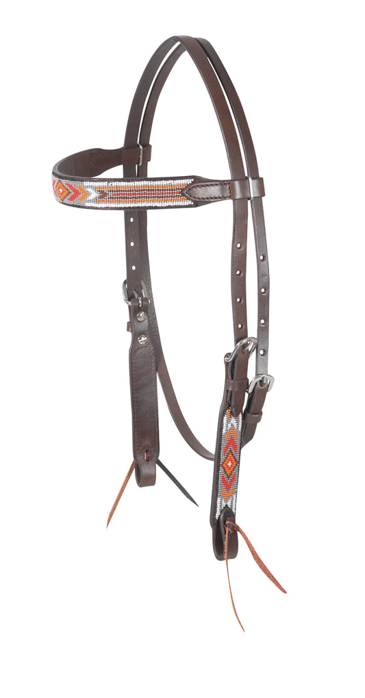 Beaded wave Browband Headstall