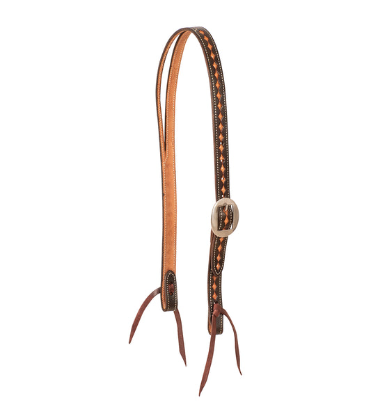 Ranahan headstall with dark framed Diamond Tooling