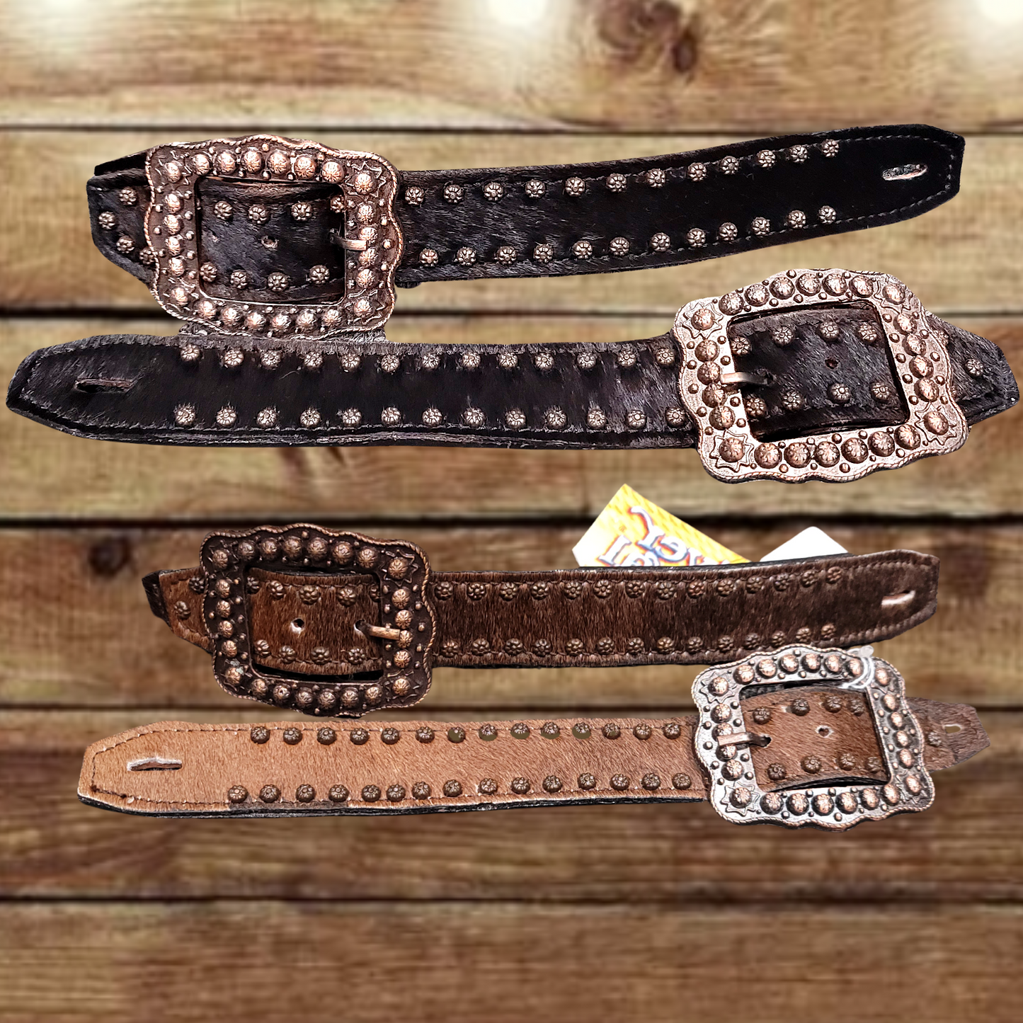 Hair-On Belt Style Spur Strap