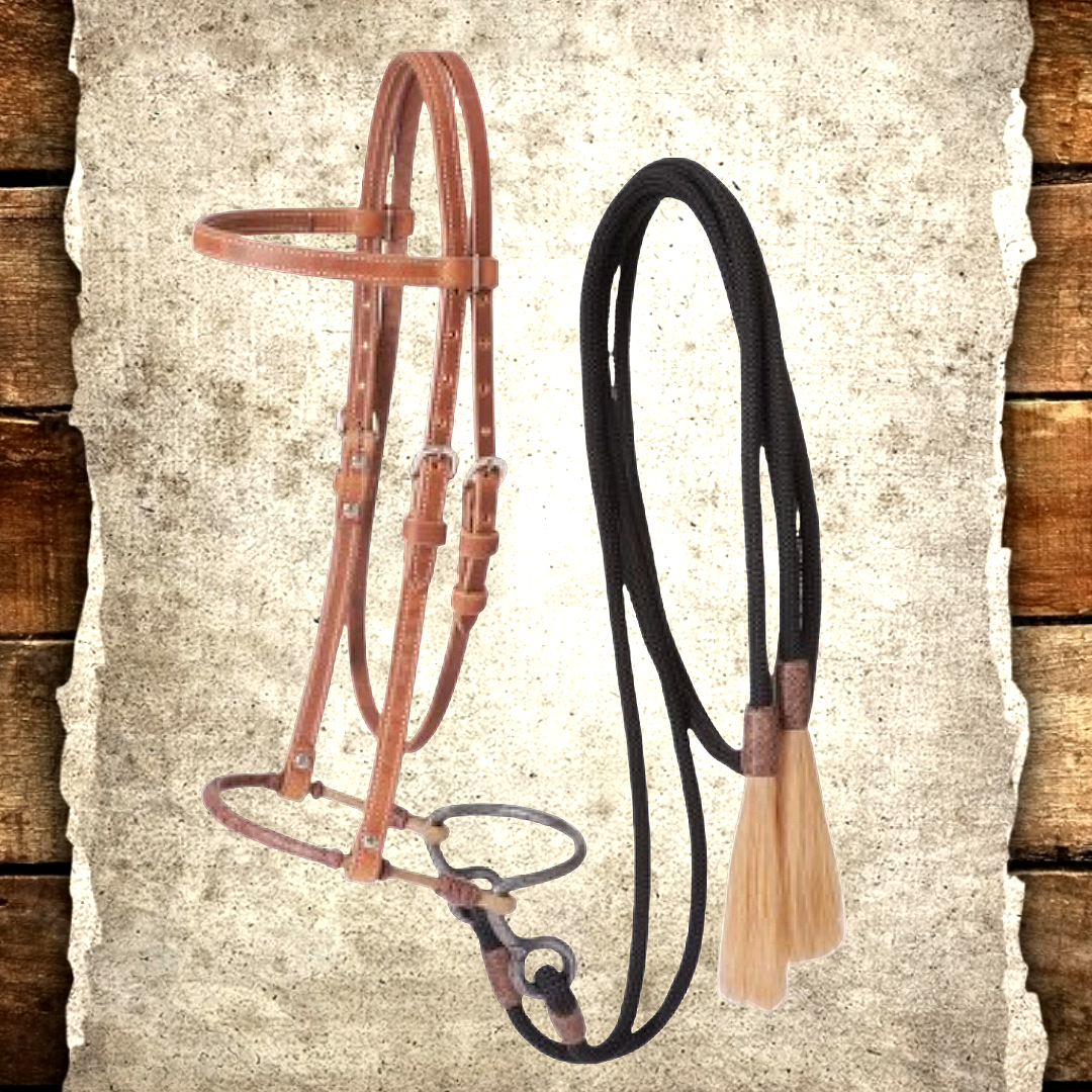 Training Bosal and Cotton Cord Split Reins