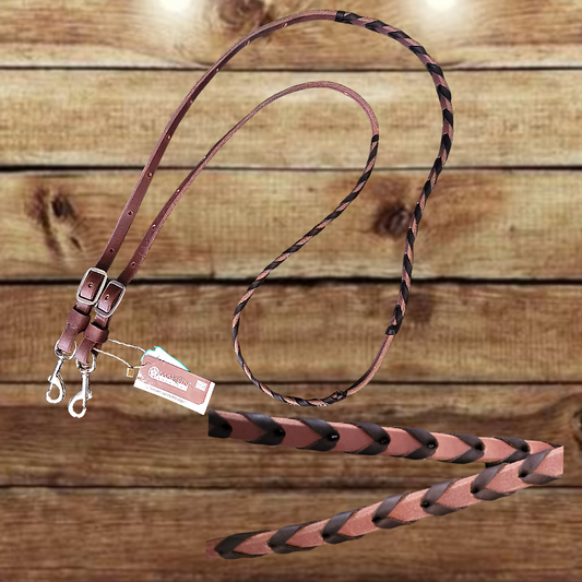 Martin Barrel Reins with Chocolate Lace