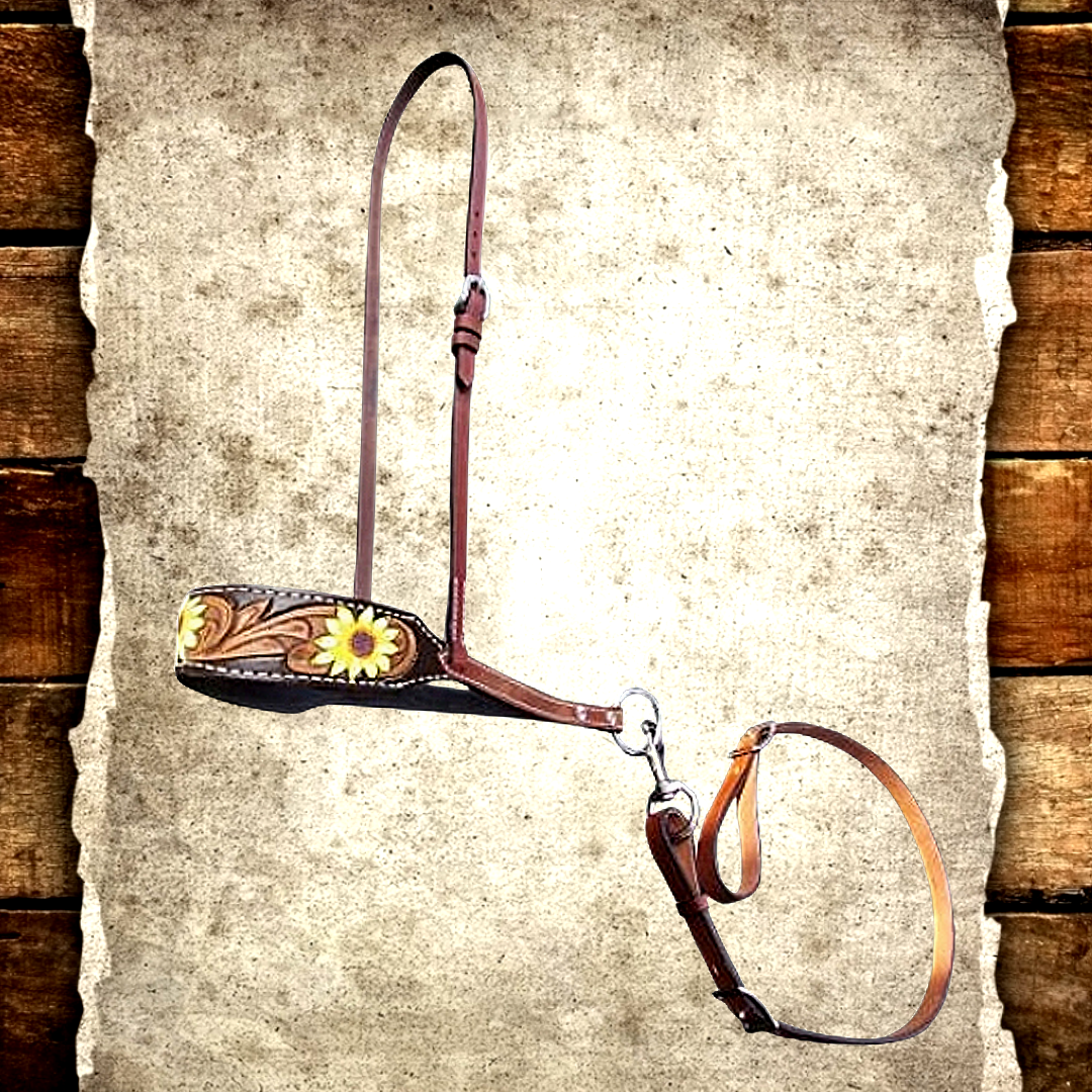 Showman Sunflower Leather Noseband