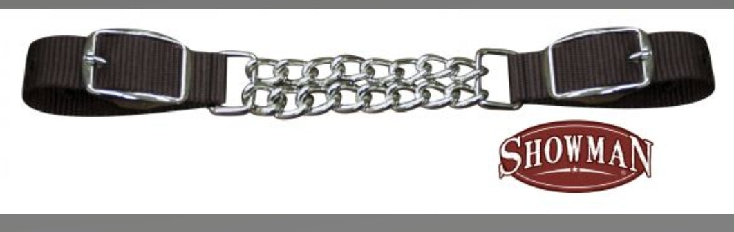 Showman Double Chain Nylon Curb Chain