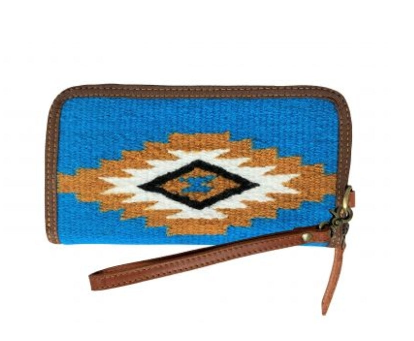 Southwest 100% Wool Design Saddle Blanket Wallet