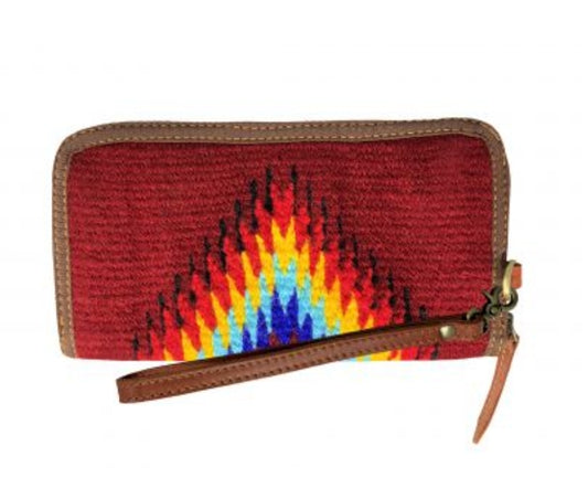 Southwest 100% Wool Design Saddle Blanket Wallet