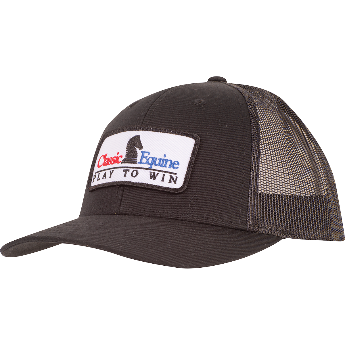 Classic Equine Trucker Snapback Cap, Low-Profile with Embroidered Patch