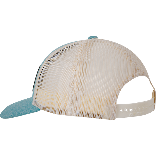 Classic Equine Trucker Snapback Cap, Low-Profile with Faux Bolsa Leather